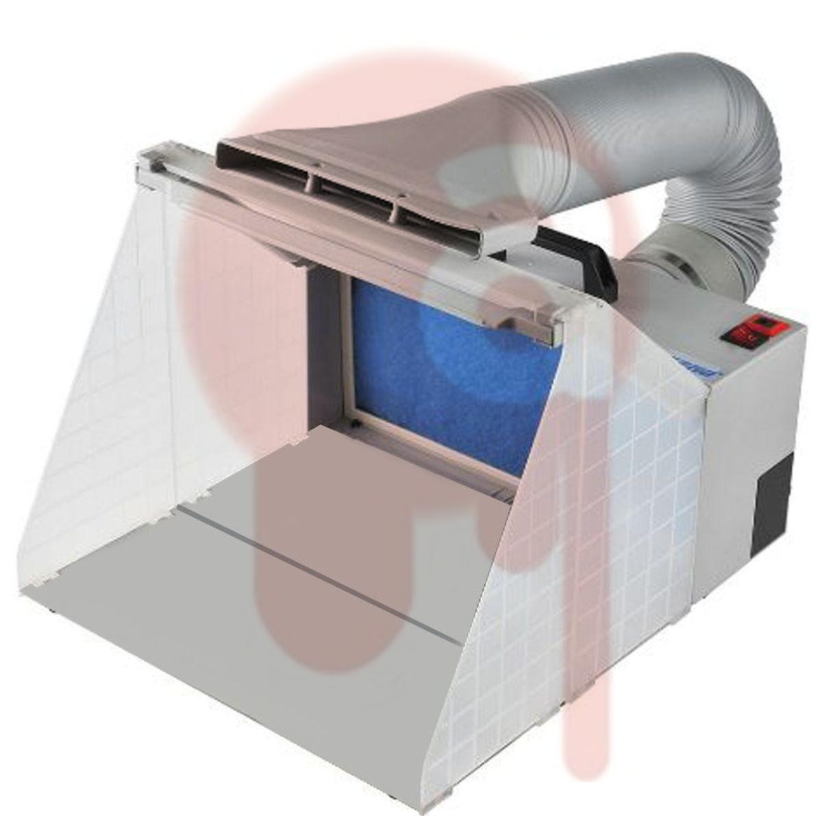 Mini boitier aspirant aérographe avec éclairage Led et gaine